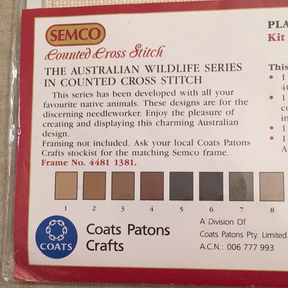 Australian Platypus Counted Cross Stitch Kit New - Picture 8 of 12